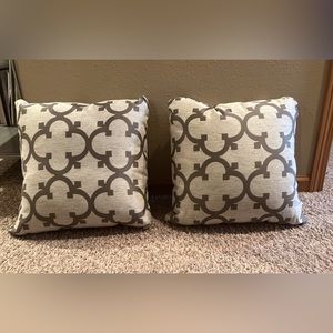 Gray decorative throw pillows